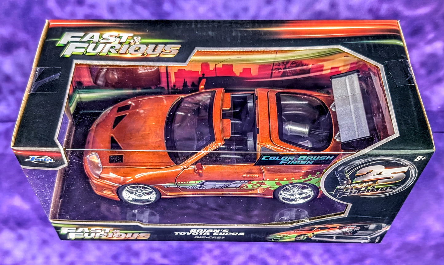 Jada 1:24 Fast & Furious Brian's Toyota Supra (Color Brush Finish) - 25th Anniversary Edition
