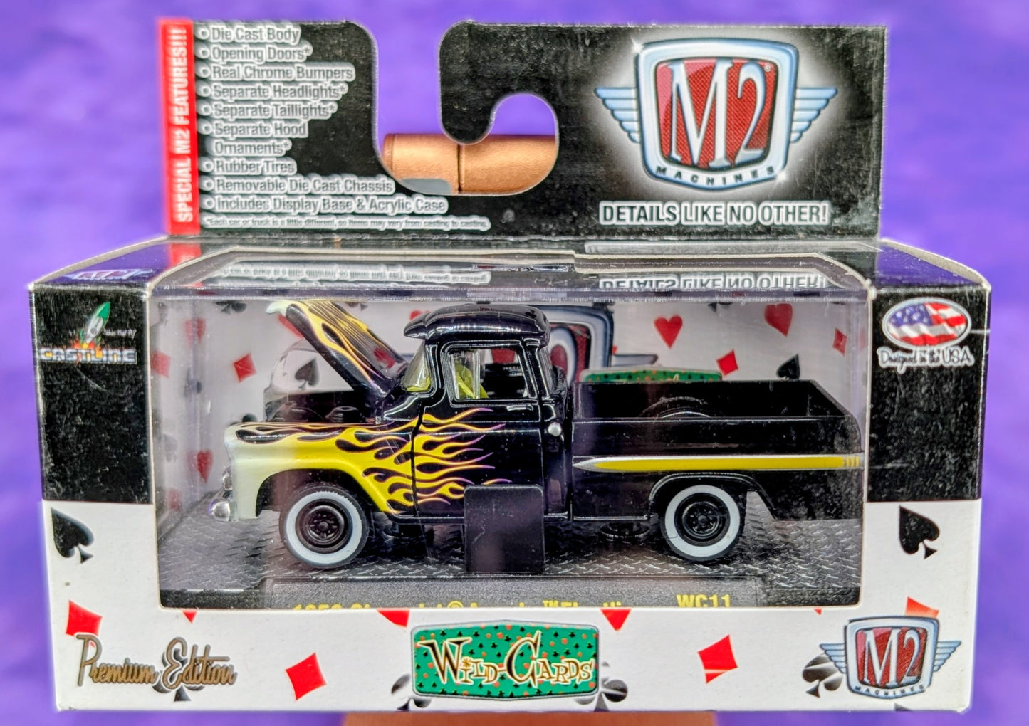 M2 Machines 1959 Chevrolet Apache Fleetline - Wild Cards - WC11 15-58