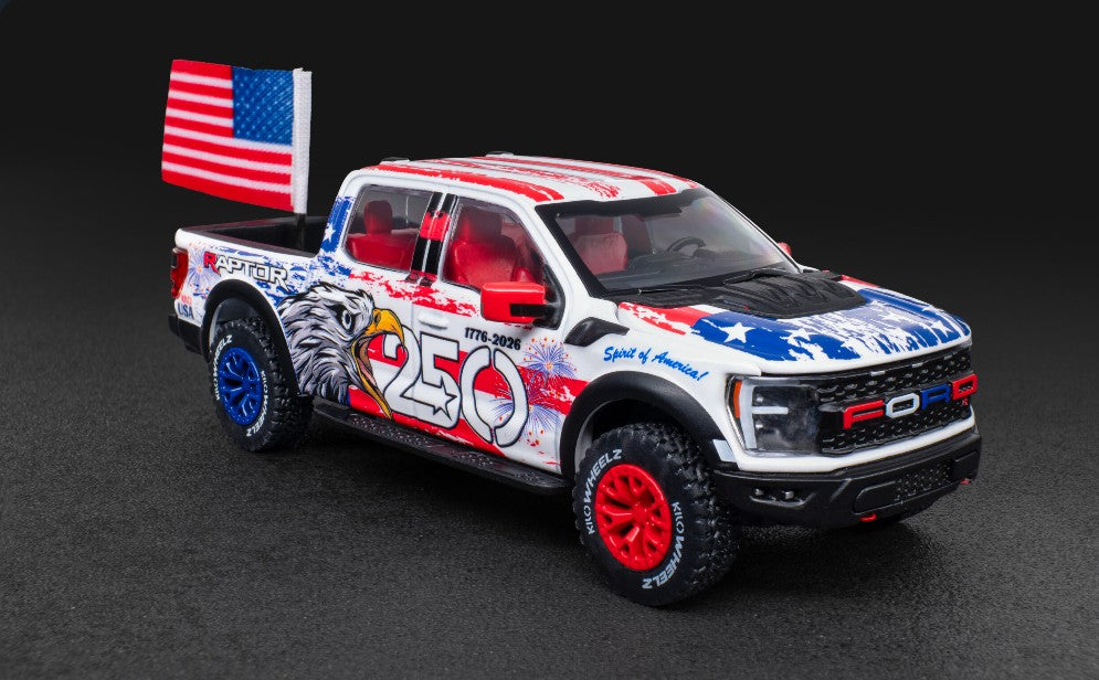 Kilo Wheelz 2023 Ford F-150 Raptor R - Spirit of America 250th Anniversary Edition - #1683/2500