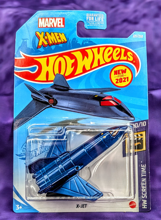 Hot Wheels Marvel X-Men X-Jet - First Edition - HW Screen Time - Mainline