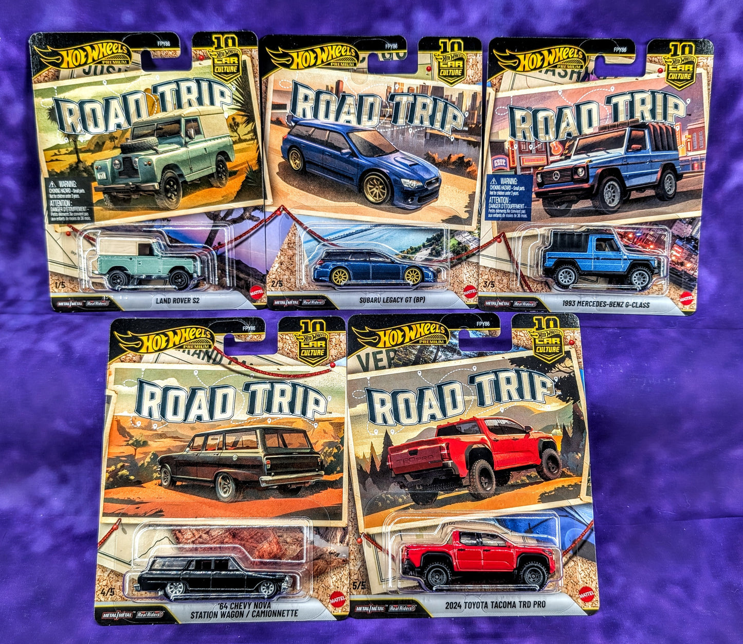 Hot Wheels Road Trip Set of 5 - Car Culture - Premium