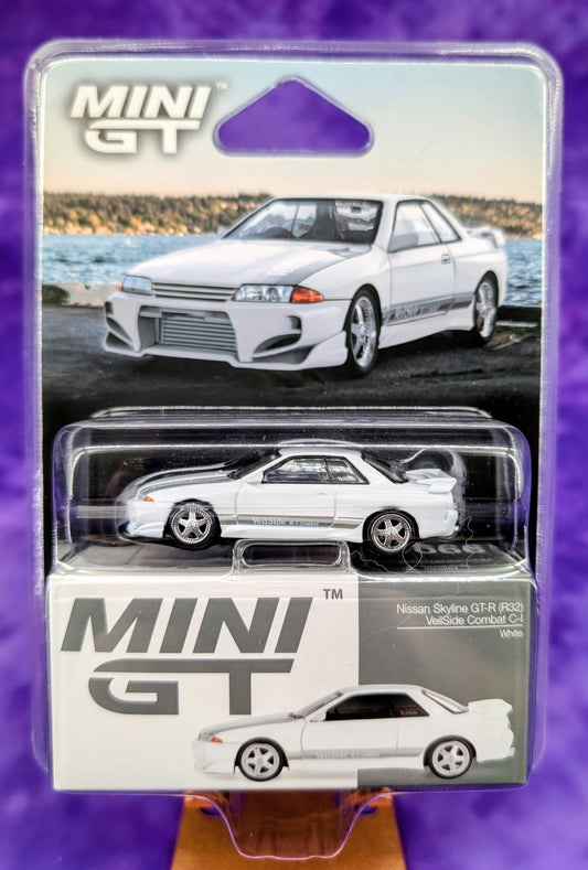 Mini GT 1:64 Nissan Skyline GT-R (R32) VeilSide Combat C-I White – Mijo Exclusives