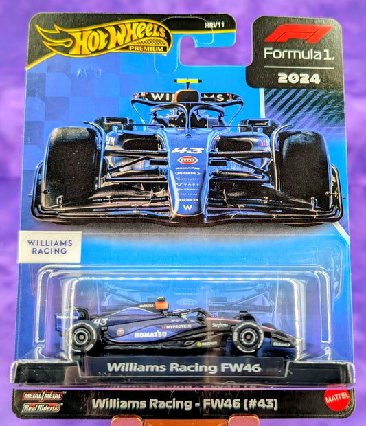 Hot Wheels Williams Racing - FW46 #43 - Logan Sargeant - F1 Racing - Premium