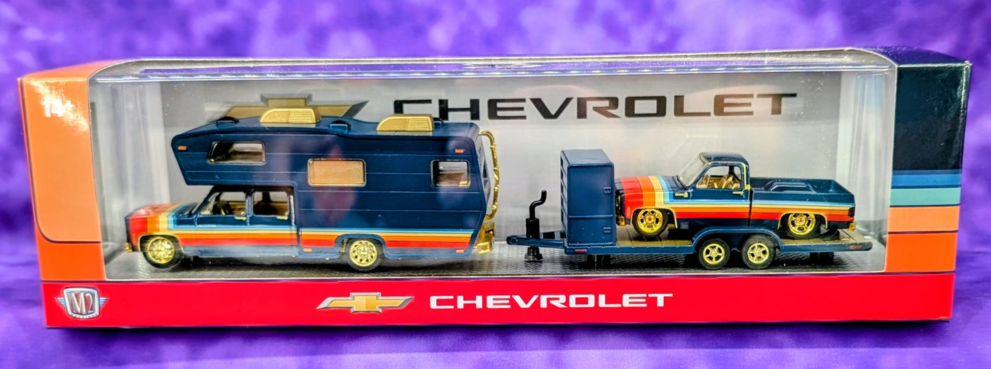 CHASE M2 Machines 1975 Chevrolet Cheyenne Super 30 Camper & 1978 Chevrolet C10 Silverado - 1 of 750 - Auto-Haulers