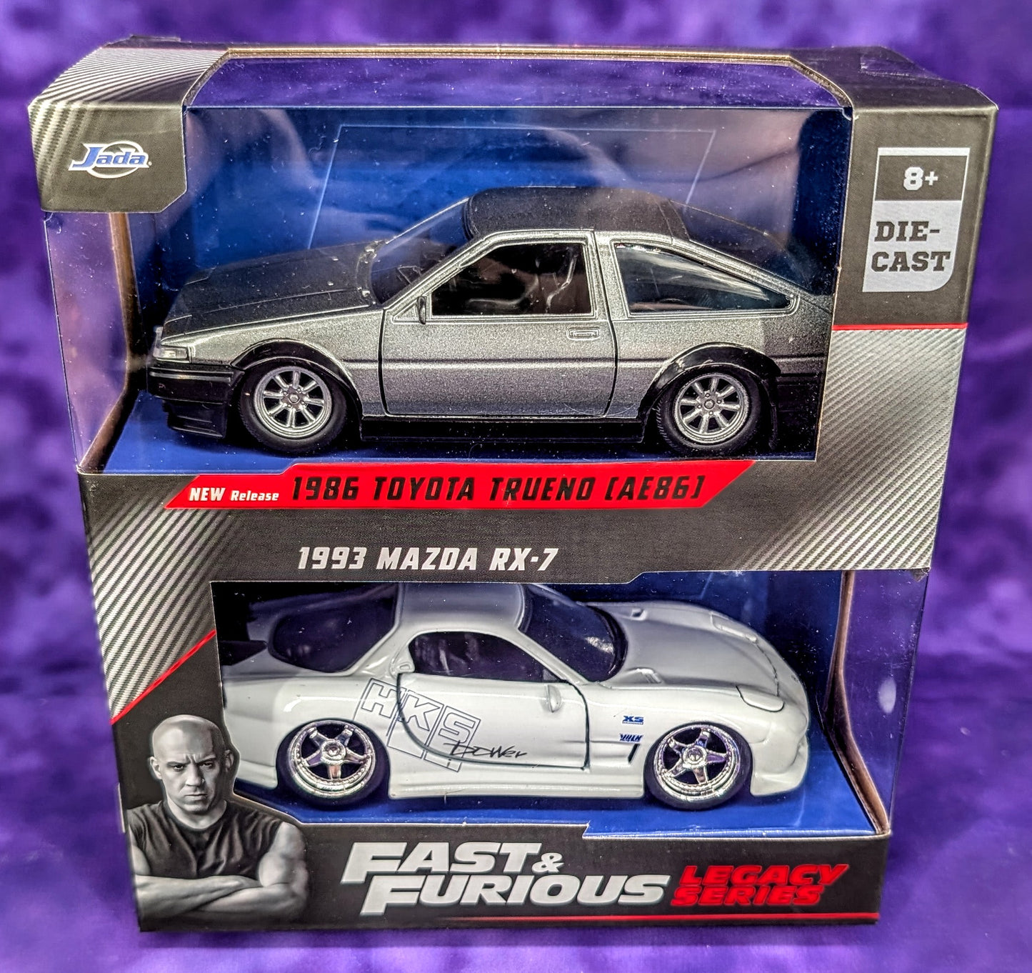 Jada 1:32 Fast & Furious Legacy Series 1986 Toyota Trueno (AE86) & 1993 Mazda RX-7 Twin Pack