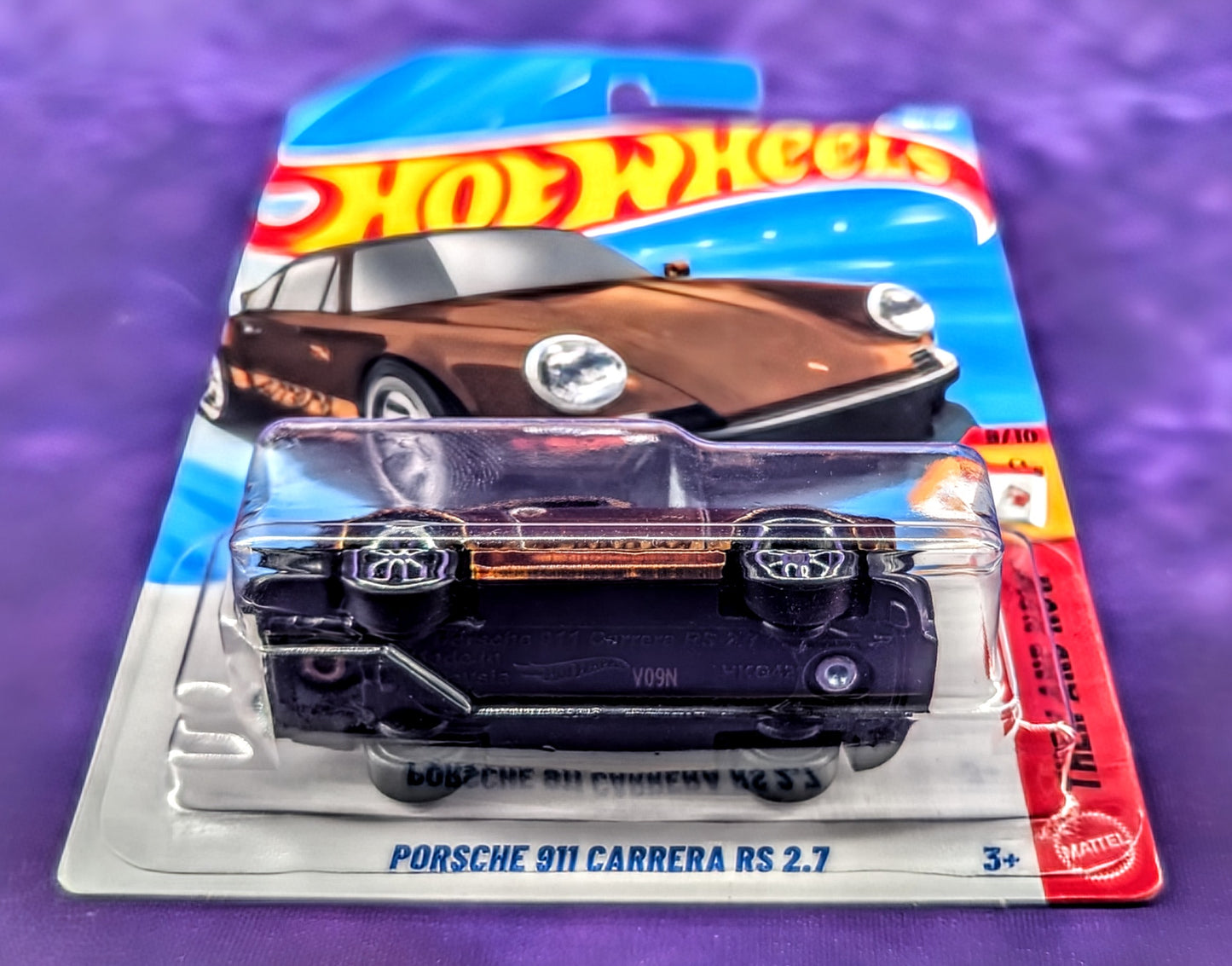 Hot Wheels STH Porsche 911 Carrera RS 2.7 - Super Treasure Hunt - Then and Now - FACTORY ERROR - International Card