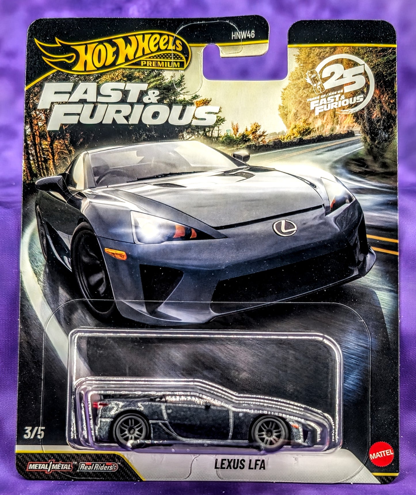 Hot Wheels Fast and Furious 25th Anniversary Complete 5-Car Set w/ CHASE Supra - Premium