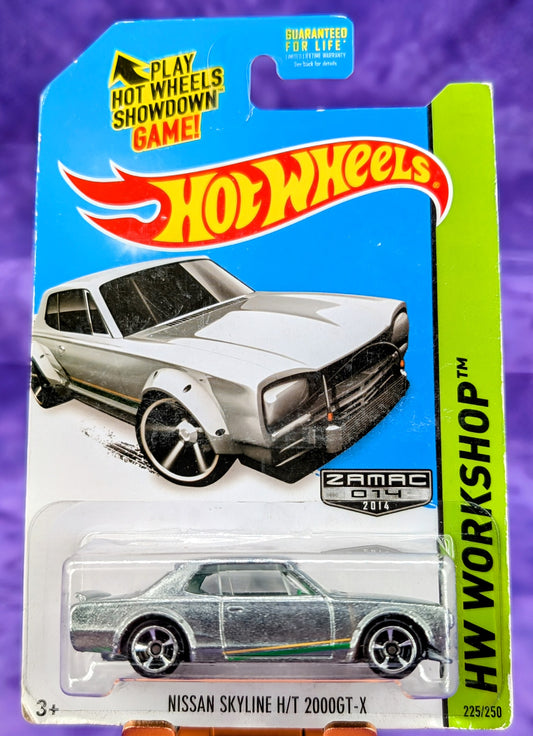 Hot Wheels Nissan Skyline H/T 2000GT-X - 2014 ZAMAC - HW Workshop- See Description