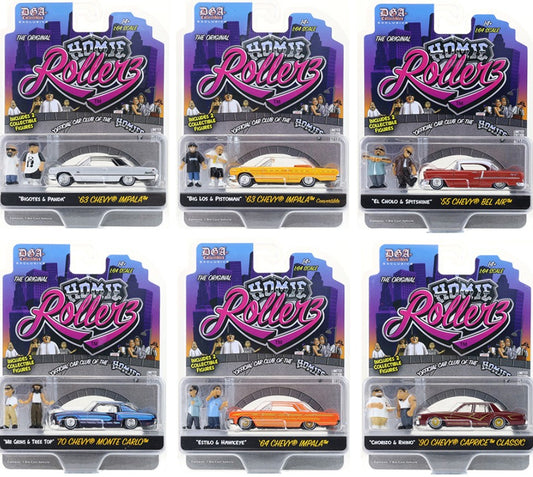 Homie Rollerz 2025 - Set of 6 Cars - Series 1 Assortment - Greenlight x DGA