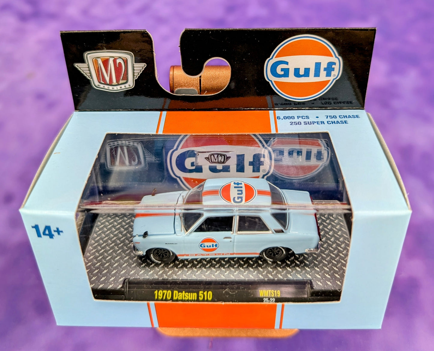 M2 GULF 1/64 Set of 6 w/ Sleeve - Chevy Trucks, VW, Datsun, Mustang