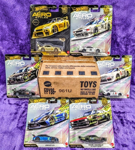 Hot Wheels Car Culture: Aero Styles - Factory Sealed 10-Count Case - Chance at CHASE - Premium
