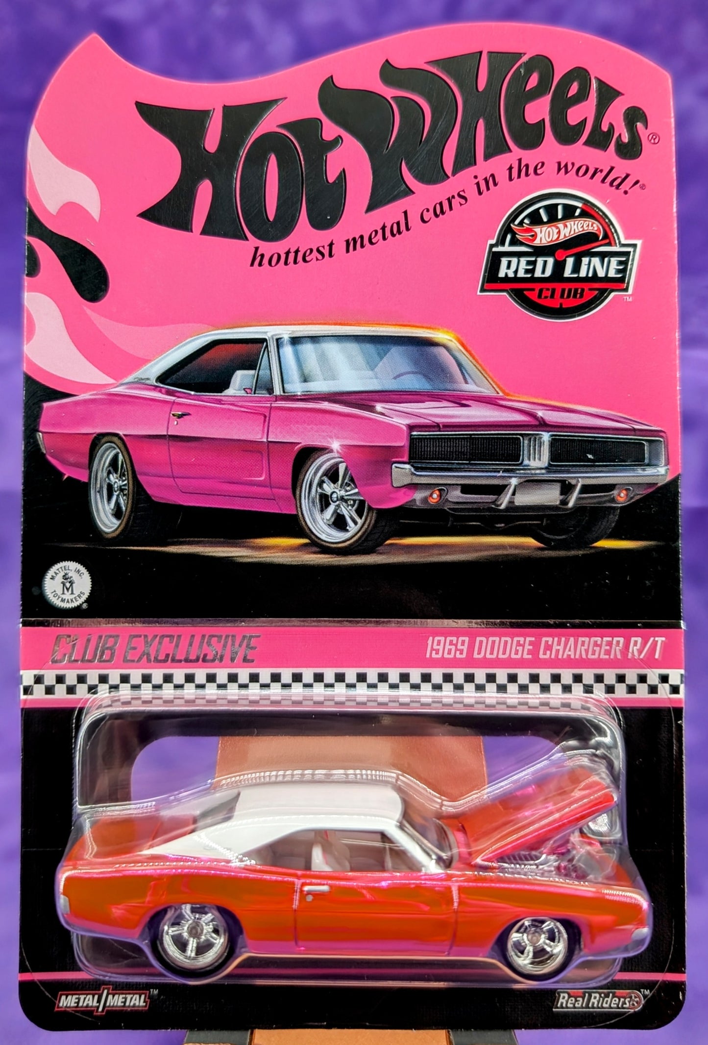 Hot Wheels RLC 1969 Dodge Charger R/T - Party Pink - Collector's Nationals Convention