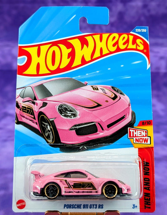 Hot Wheels Porsche 911 GT3 RS - Pink - Then and Now - Mainline