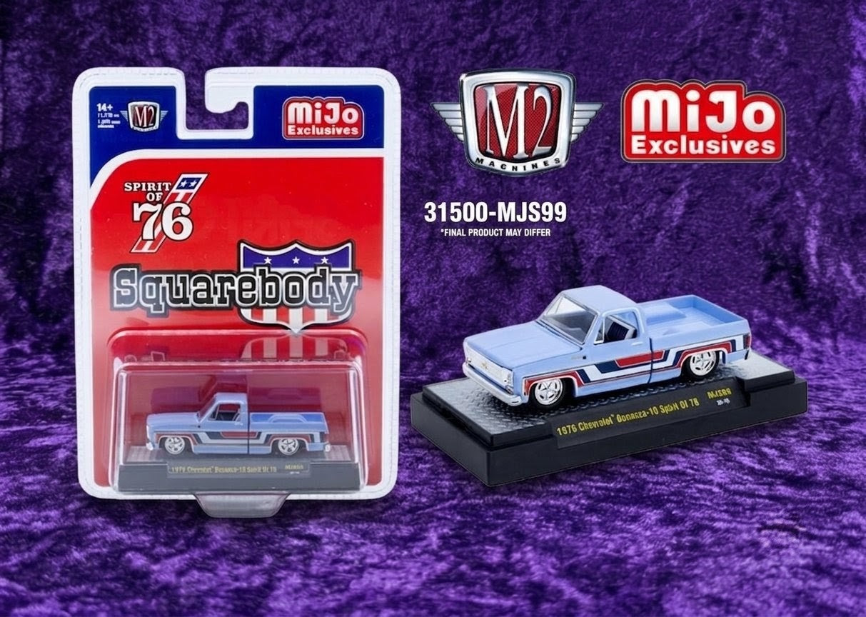 M2 Machines MiJo Exclusives 1976 Chevrolet Bonanza-10 - Spirit of '76 - Blue