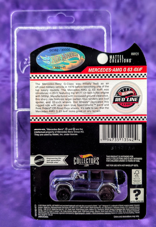 Hot Wheels RLC Mercedes-AMG G 63 4x4² - LOW #00382 - Red Line Club