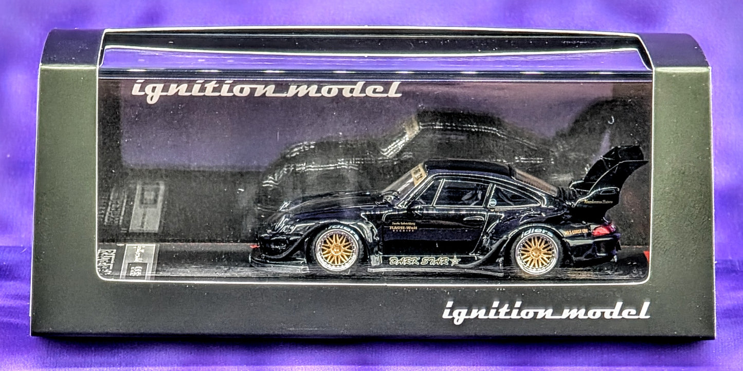 Ignition Model RWB Porsche 993 Rauh-Welt Begriff – Black and Gold - Resin Cast