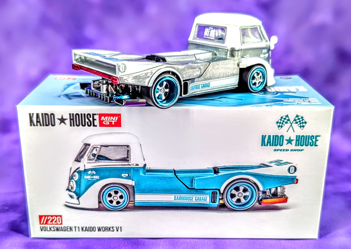 CHASE Kaido House x Mini GT Volkswagen T1 Kaido Works V1 - # 220 - RAW Metal