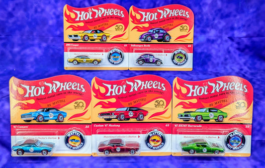 Hot Wheels Redline 50th Anniversary - Set of 5 Cars - All 5 Unpunched