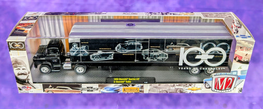 M2 Machines 1958 Chevrolet Spartan LCF & Chevrolet Trailer - Chevrolet 100 Years - 11-07