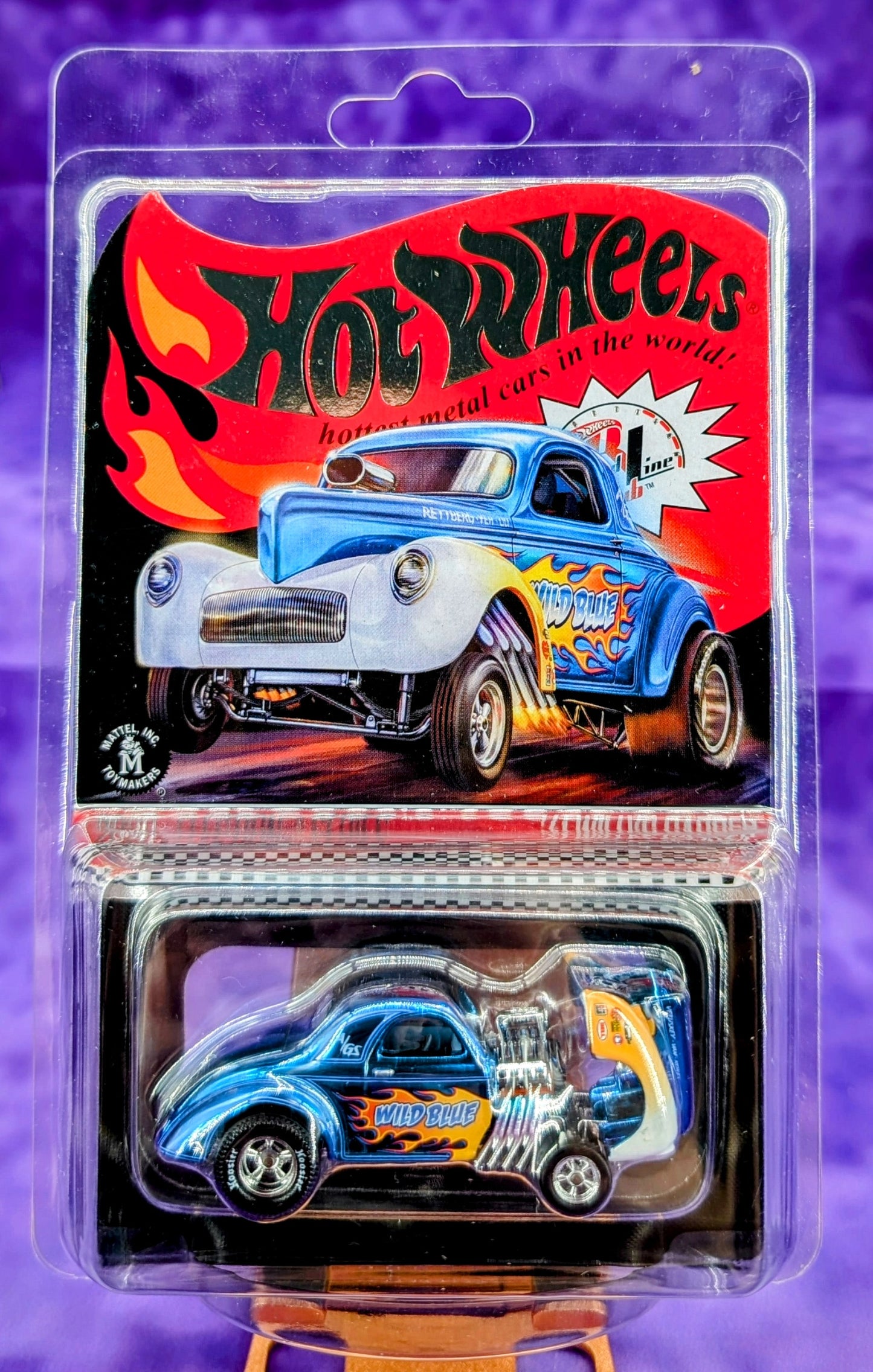 Hot Wheels RLC '41 Willys Gasser Wild Blue - Red Line Club Exclusive