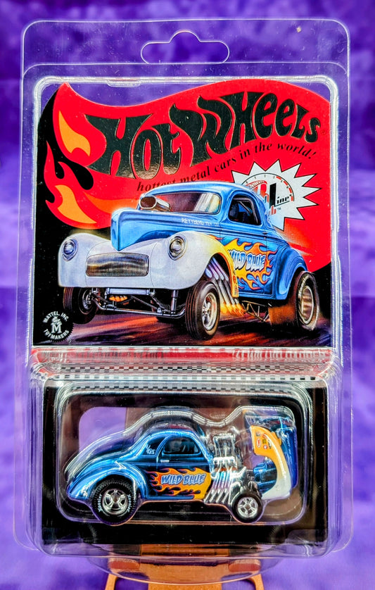 Hot Wheels RLC '41 Willys Gasser Wild Blue - Red Line Club Exclusive
