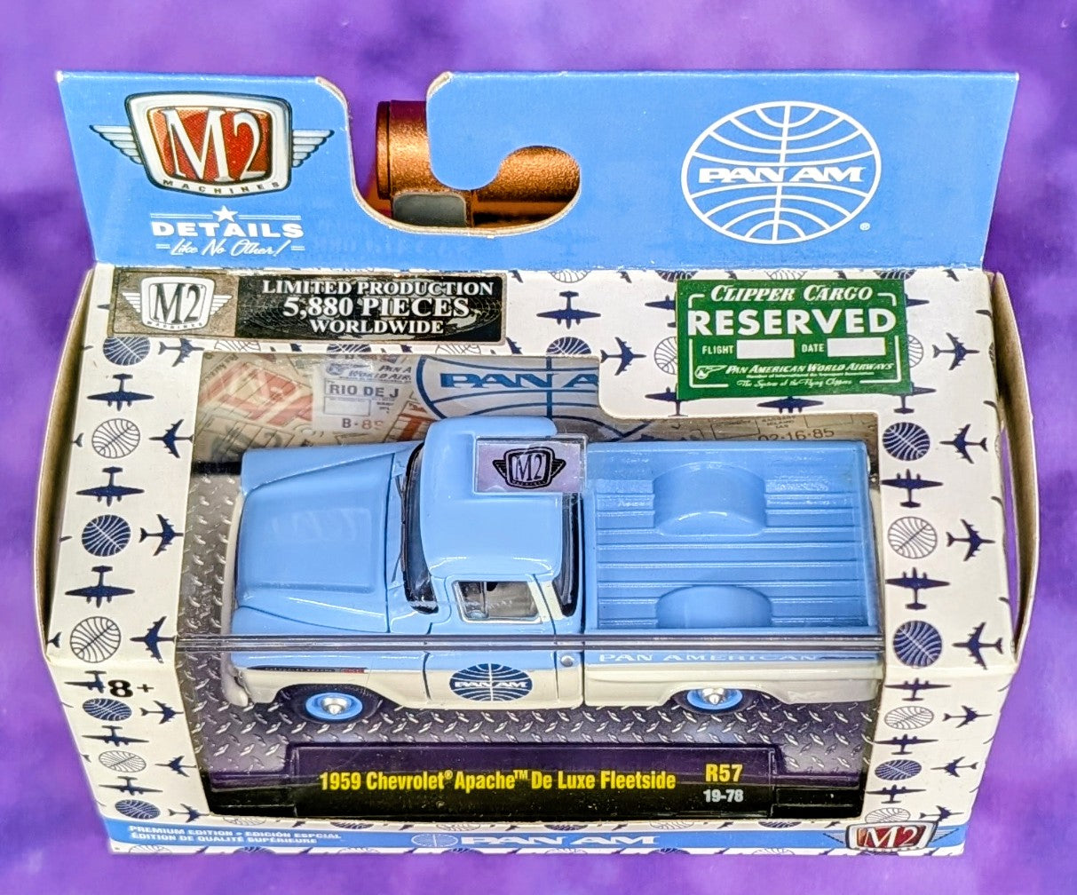 M2 Machines 1959 Chevrolet Apache De Luxe Fleetside - Pan Am Airlines - R57 19-78