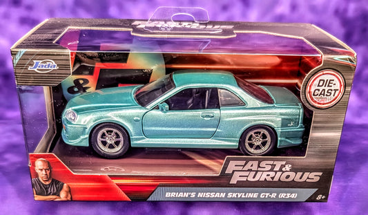 Jada Toys 1:32 Fast & Furious Brian’s Nissan Skyline GT-R (R34)