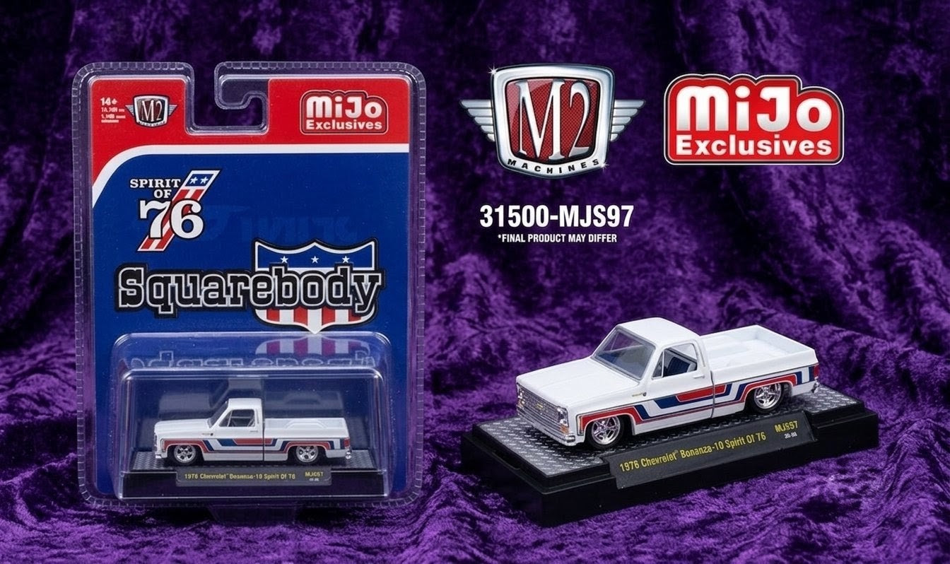 M2 Machines MiJo Exclusives 1976 Chevrolet Bonanza-10 - Spirit of '76 - White