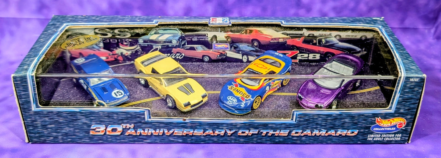 Hot Wheels 30th Anniversary of the Camaro - Individually Numbered A5553 - Limited Edition Premium Set in Display Case - Real Riders