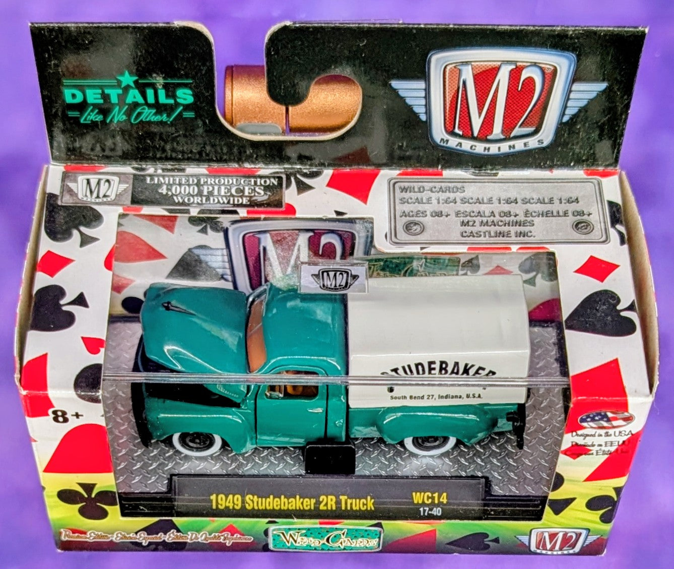 M2 Machines 1949 Studebaker 2R Truck - Wild Cards - WC14 17-40