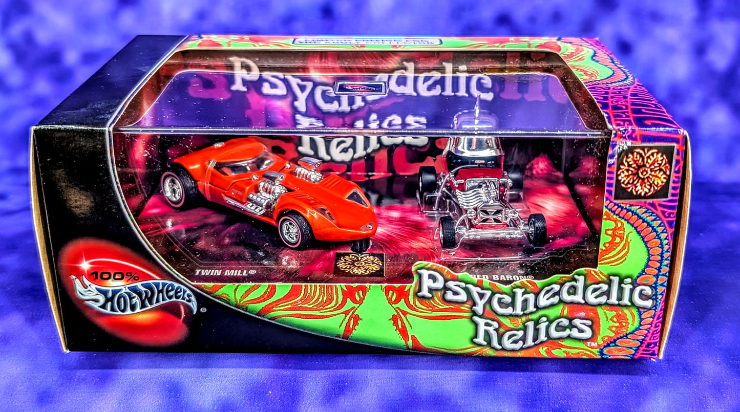 Hot Wheels Psychedelic Relics Twin Mill and Red Barron Set - 2003 Premium