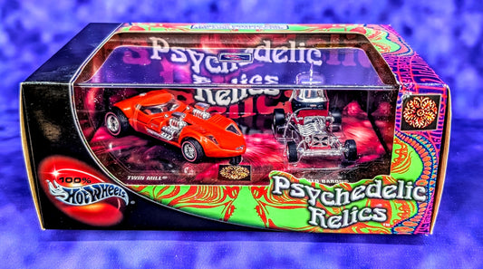 Hot Wheels Psychedelic Relics Twin Mill and Red Barron Set - 2003 Premium