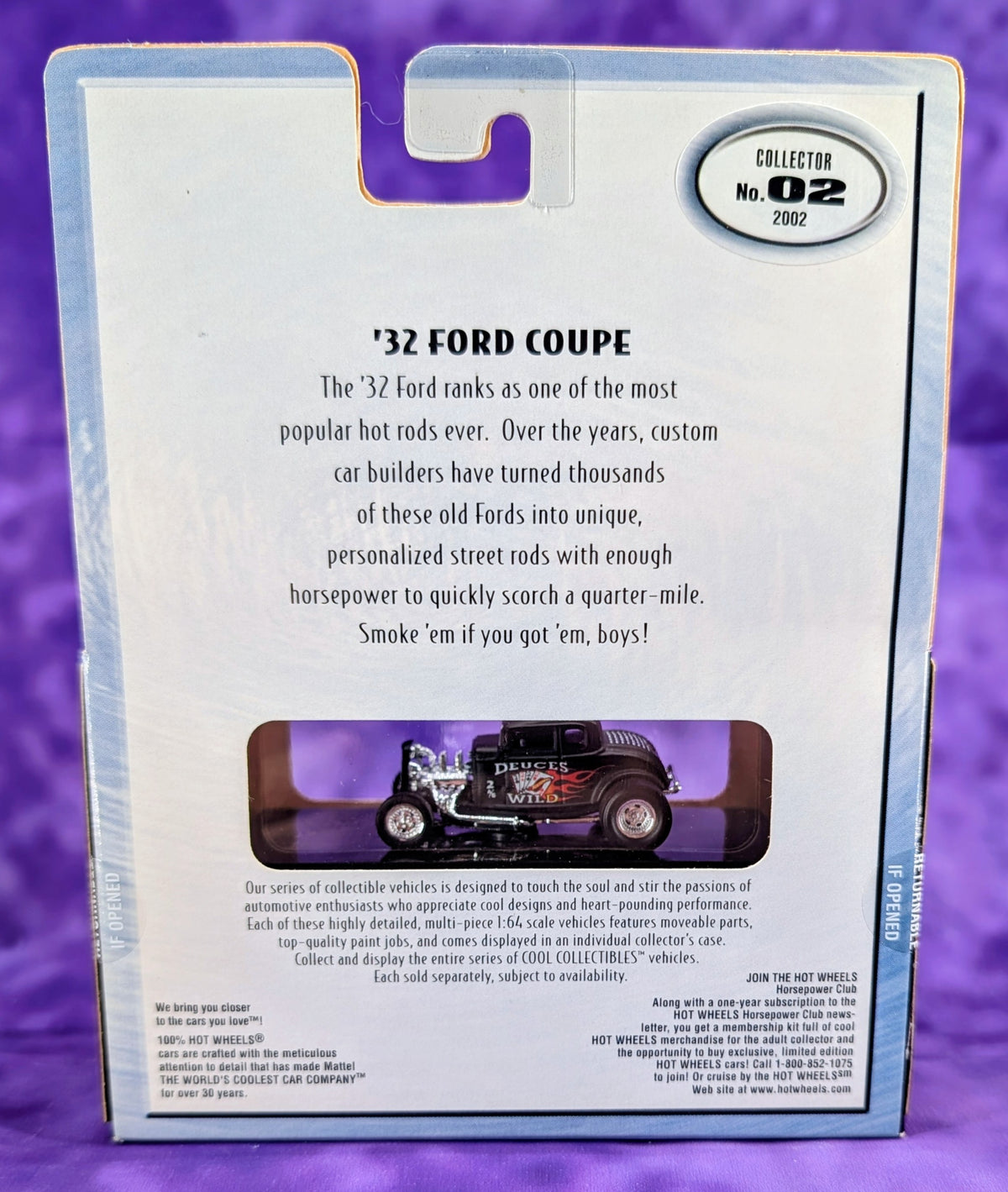 100% Hot Wheels '32 Ford Coupe Deuces Wild - Collector #02
