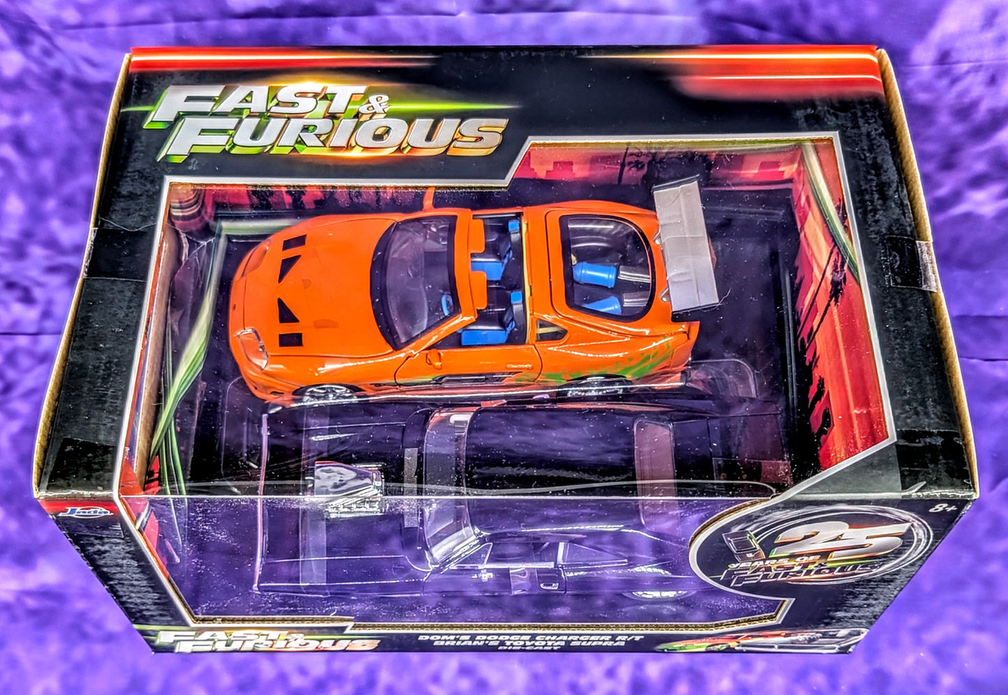 Jada 1:24 Fast & Furious Twin Pack – Dom’s Dodge Charger R/T and Brian’s Toyota Supra – 25 Years of Fast & Furious