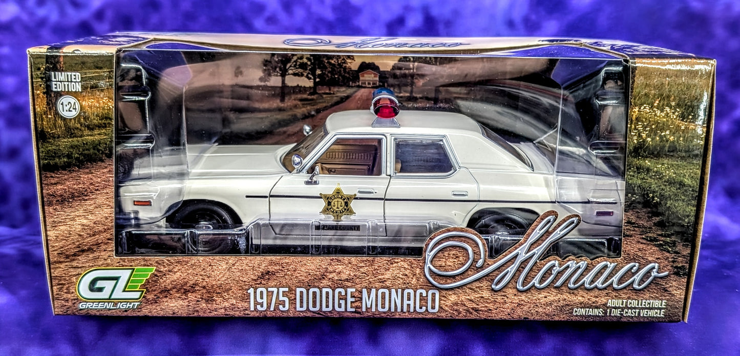 GreenLight 1:24 1975 Dodge Monaco - The Dukes of Hazzard County Sheriff Police Car