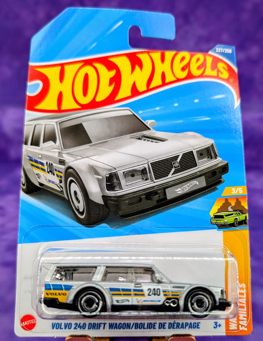 Hot Wheels Volvo 240 Drift Wagon – Michelin Tires - Mainline