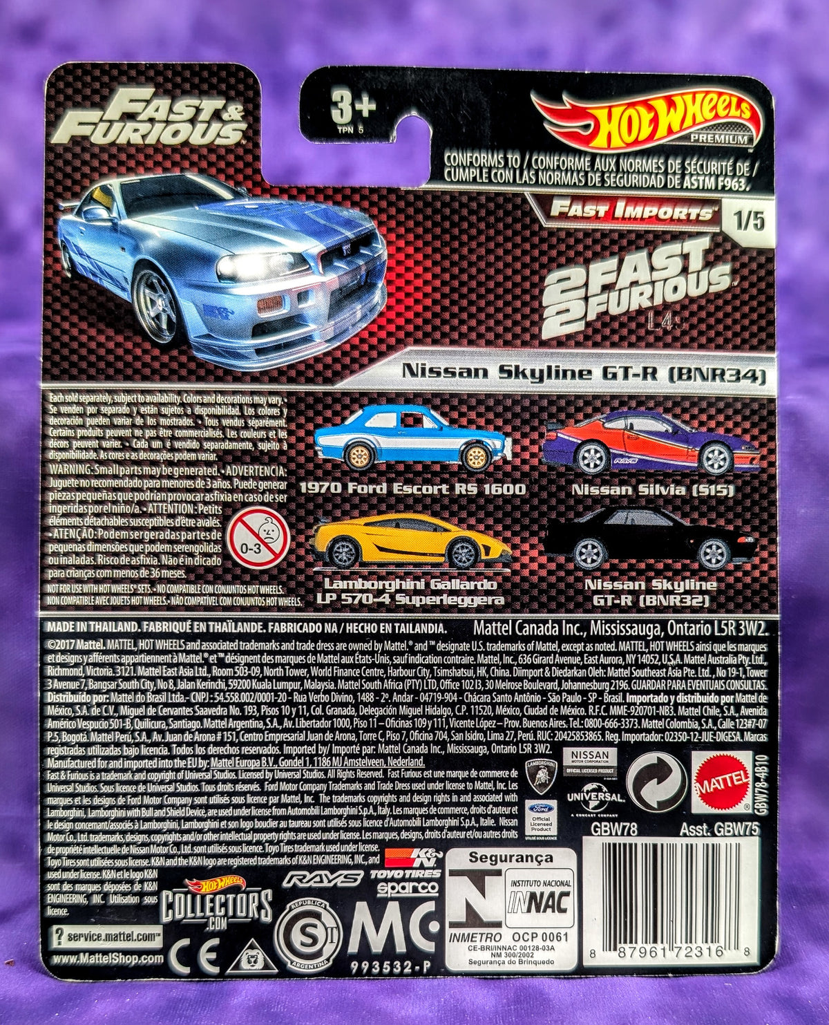 Hot Wheels Nissan Skyline GT-R (BNR34) - Fast & Furious: Fast Imports - Premium