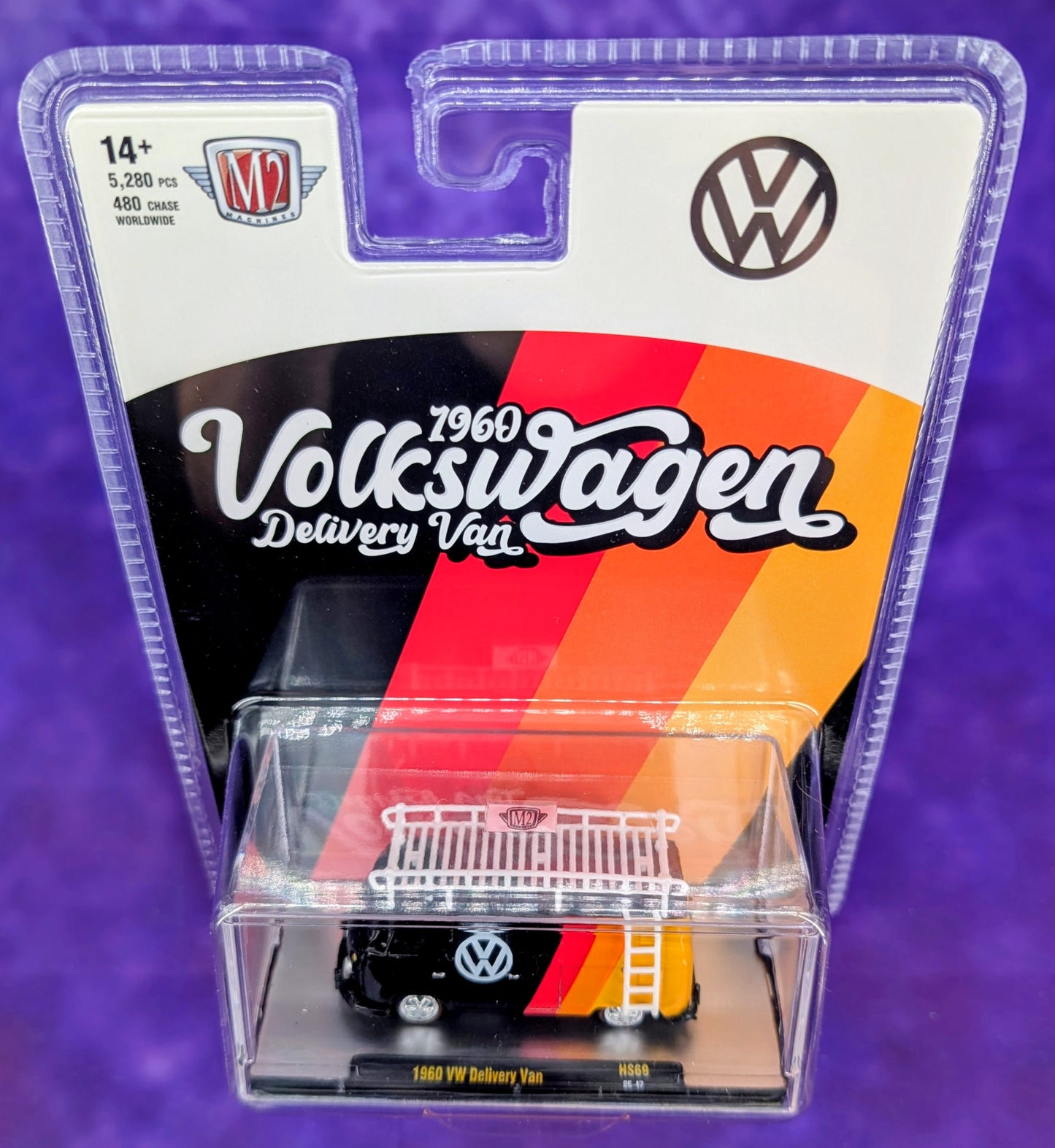 M2 Machines 1:64 1960 Volkswagen Delivery Van – Black – Hobby Exclusive - 1 of 5,280