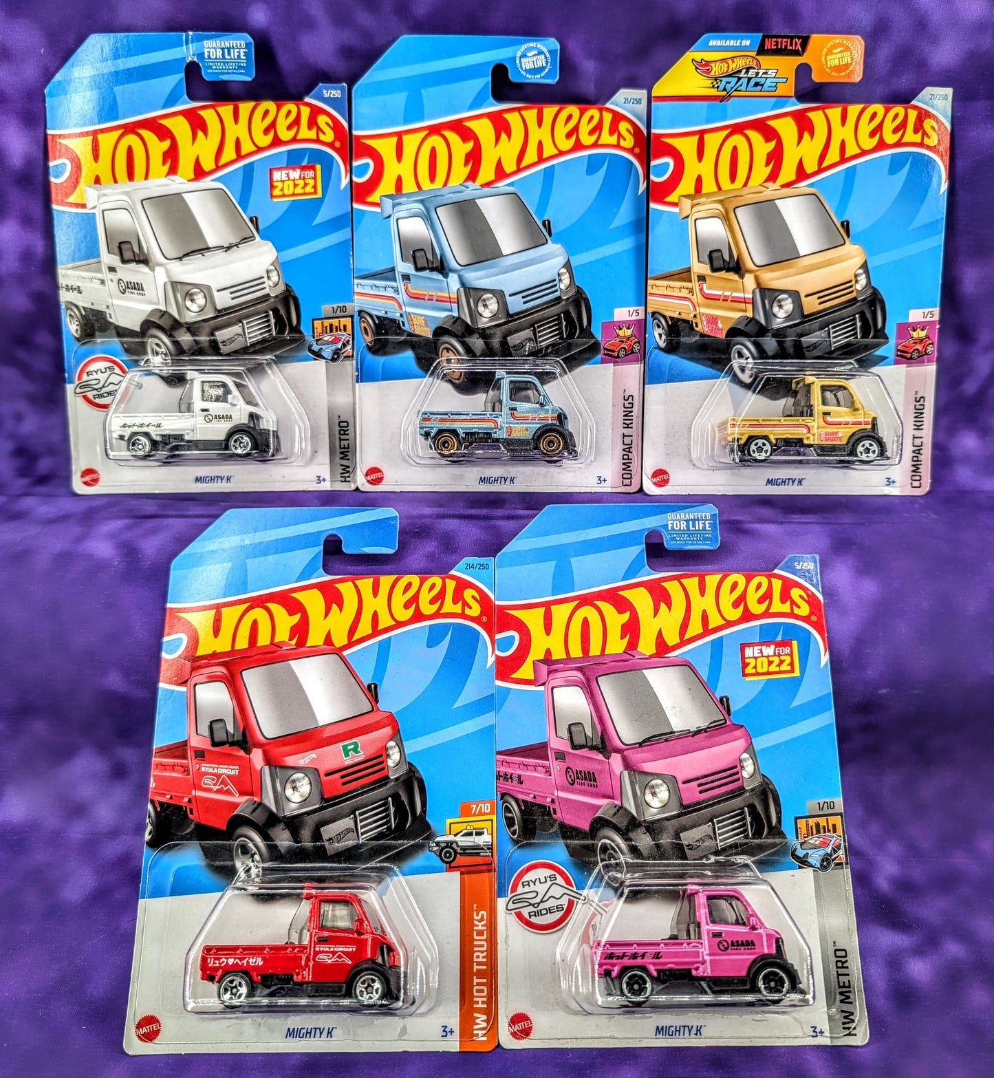 Hot Wheels Mighty K - 5-Car Lot - HW Metro / Compact Kings / HW Hot Trucks - Mainline
