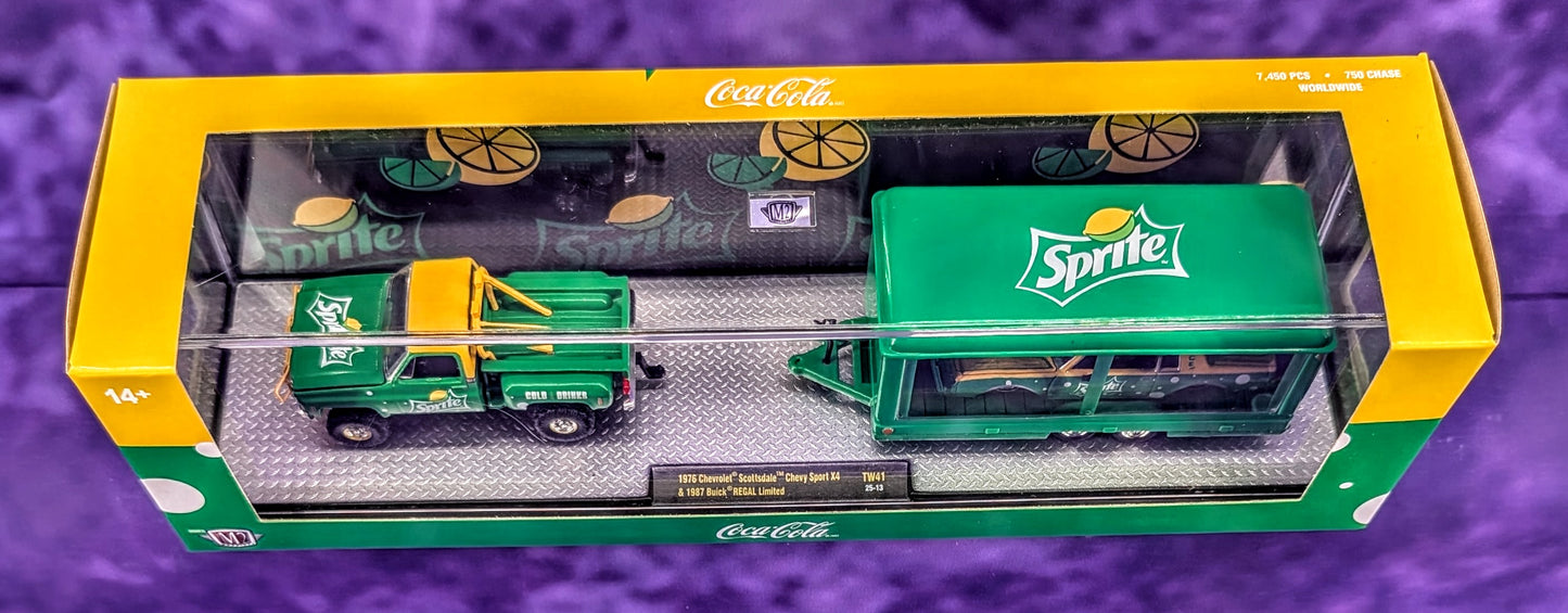 M2 Machines 1976 Chevrolet Scottsdale Chevy Sport 4X4 & 1987 Buick Regal Limited - Sprite - Truck-Loads
