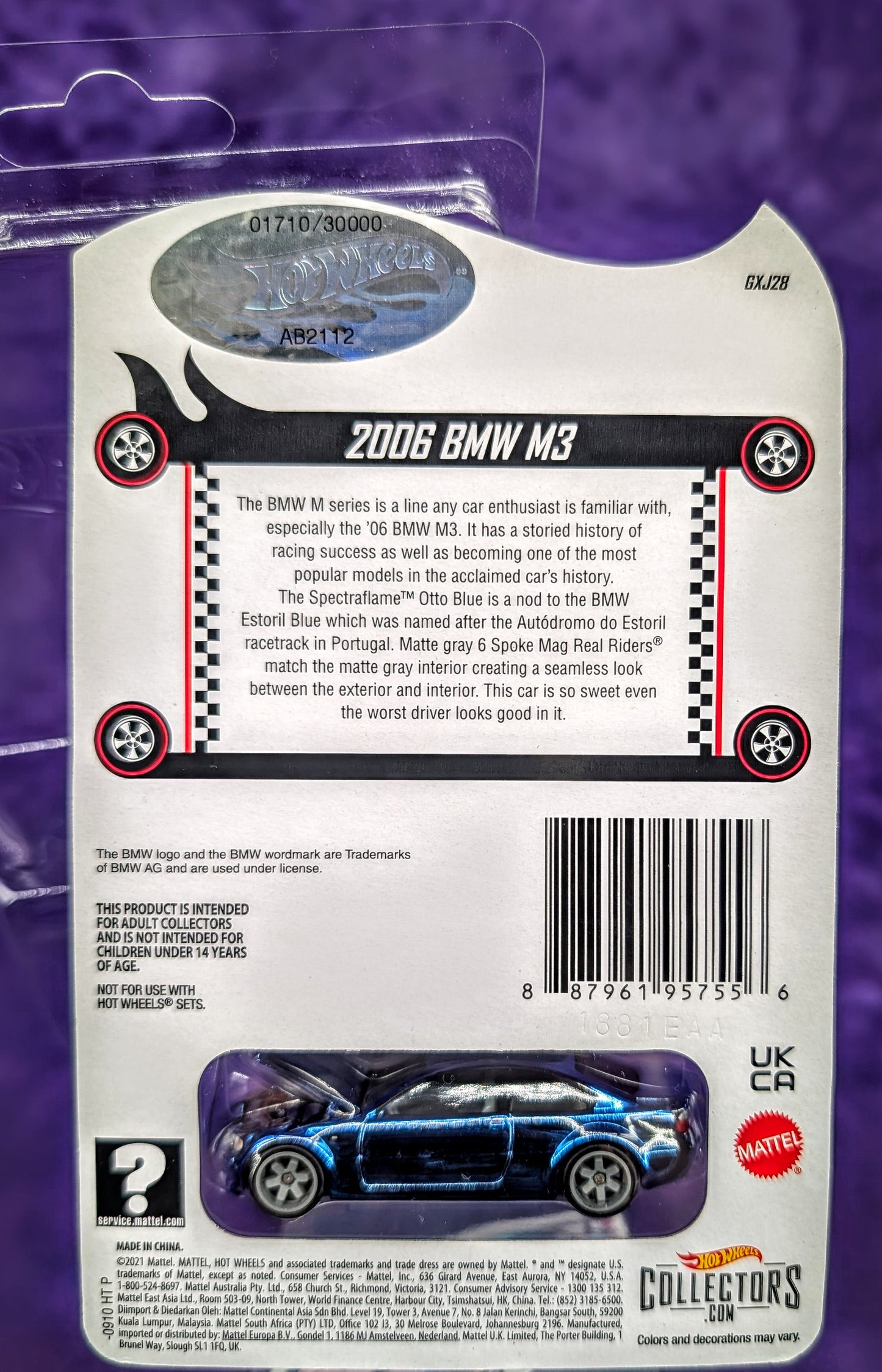 Hot Wheels RLC 2006 BMW M3 (E46) - #01710/30000 - Red Line Club