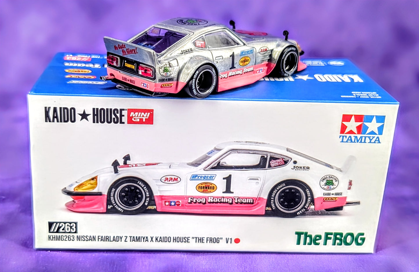 CHASE Kaido House x Mini GT Nissan Fairlady Z Tamiya "The Frog" V1 - # 263 - RAW Metal