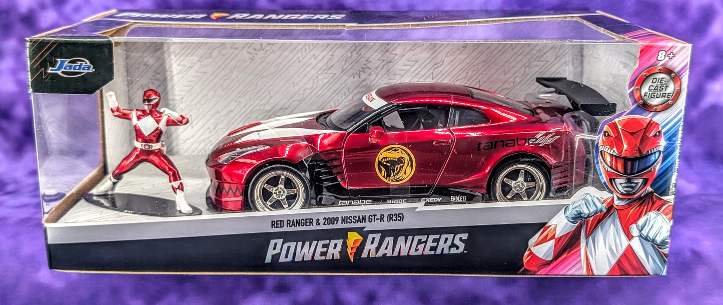 Jada Power Rangers Red Ranger & 2009 Nissan GT-R (R35) - 1:24 Scale
