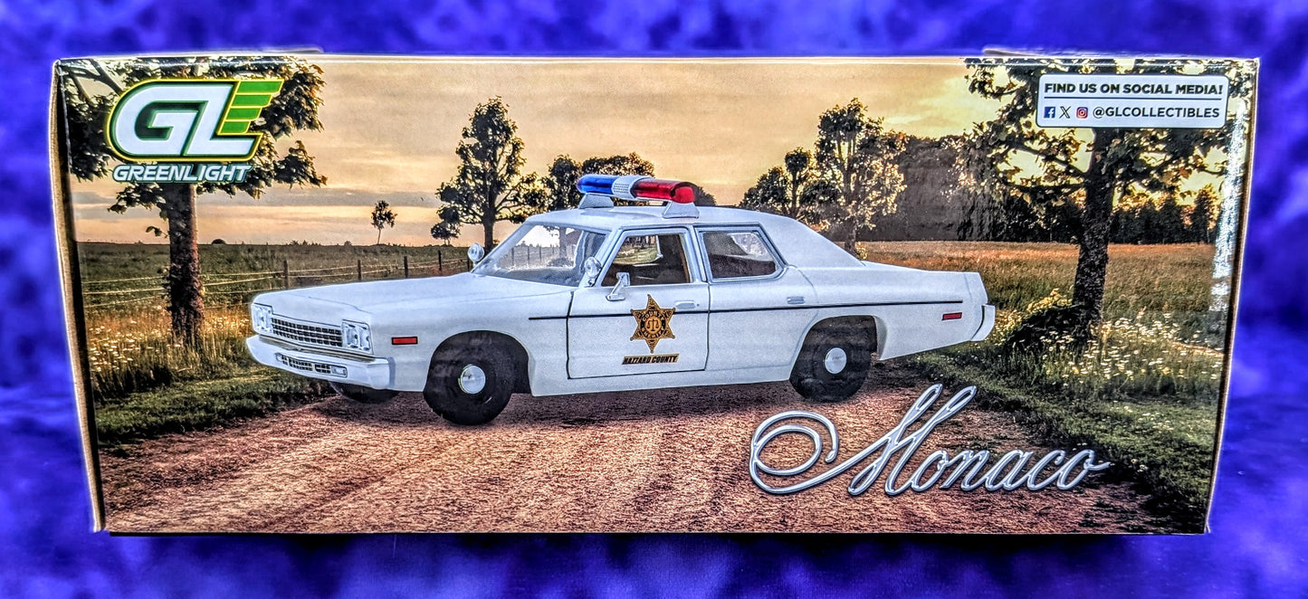 GreenLight 1:24 1975 Dodge Monaco - The Dukes of Hazzard County Sheriff Police Car