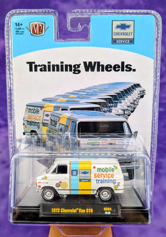 M2 Machines 1:64 1972 Chevrolet G10 Van "Training Wheels" – Hobby Exclusive