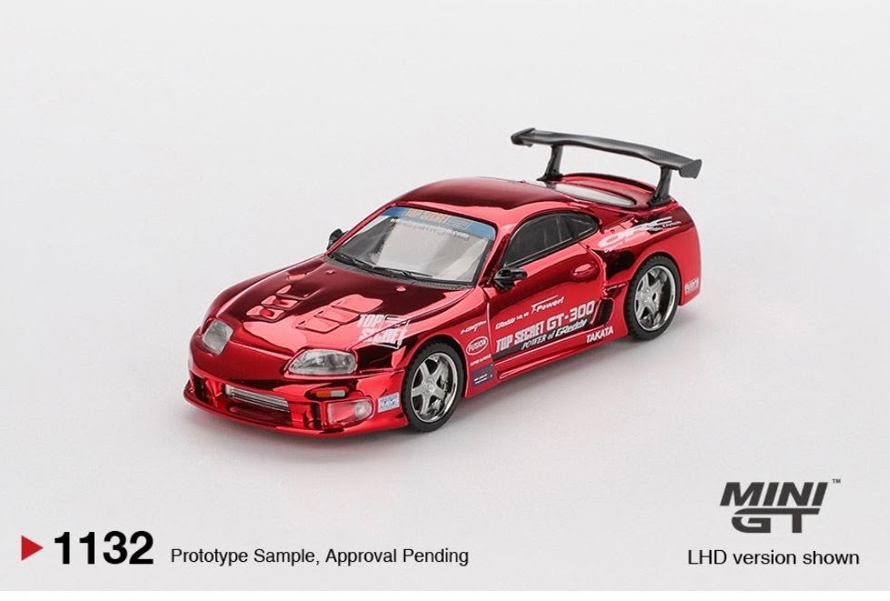 Mini GT Toyota Supra (A80) Top Secret GT-300 - Top Secret Red Chrome