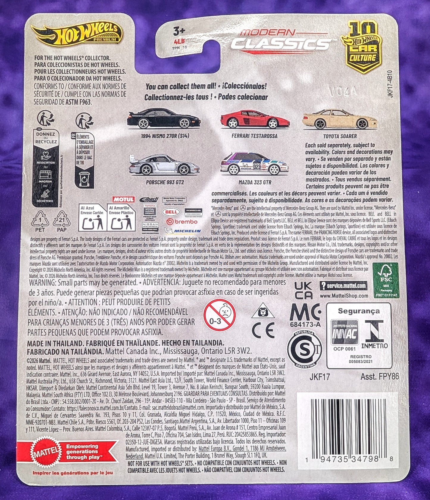 Hot Wheels Ferrari Testarossa - Modern Classics - Car Culture - Premium