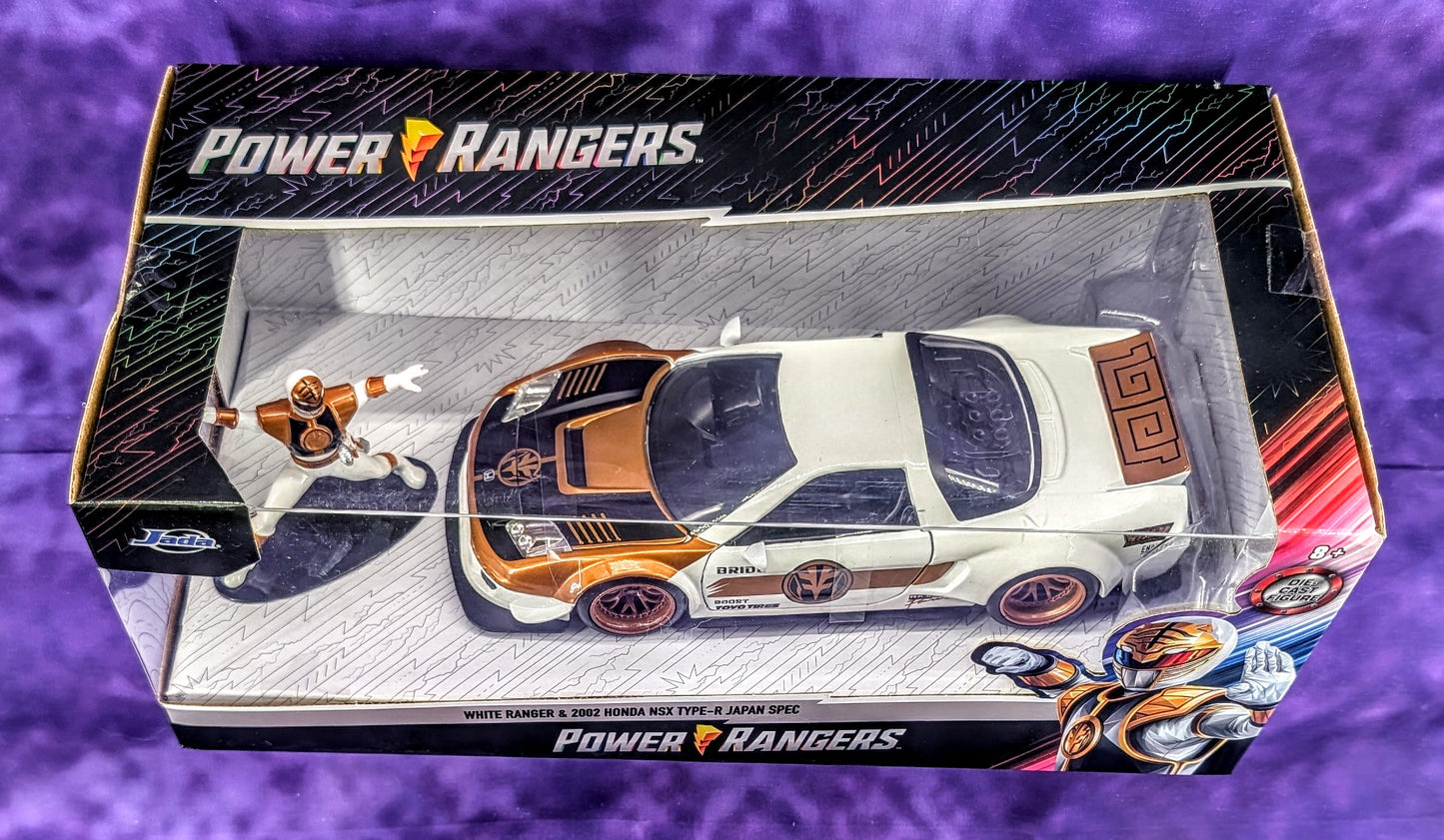 Jada Power Rangers White Ranger & 2002 Honda NSX Type-R Japan Spec - 1:24 Scale