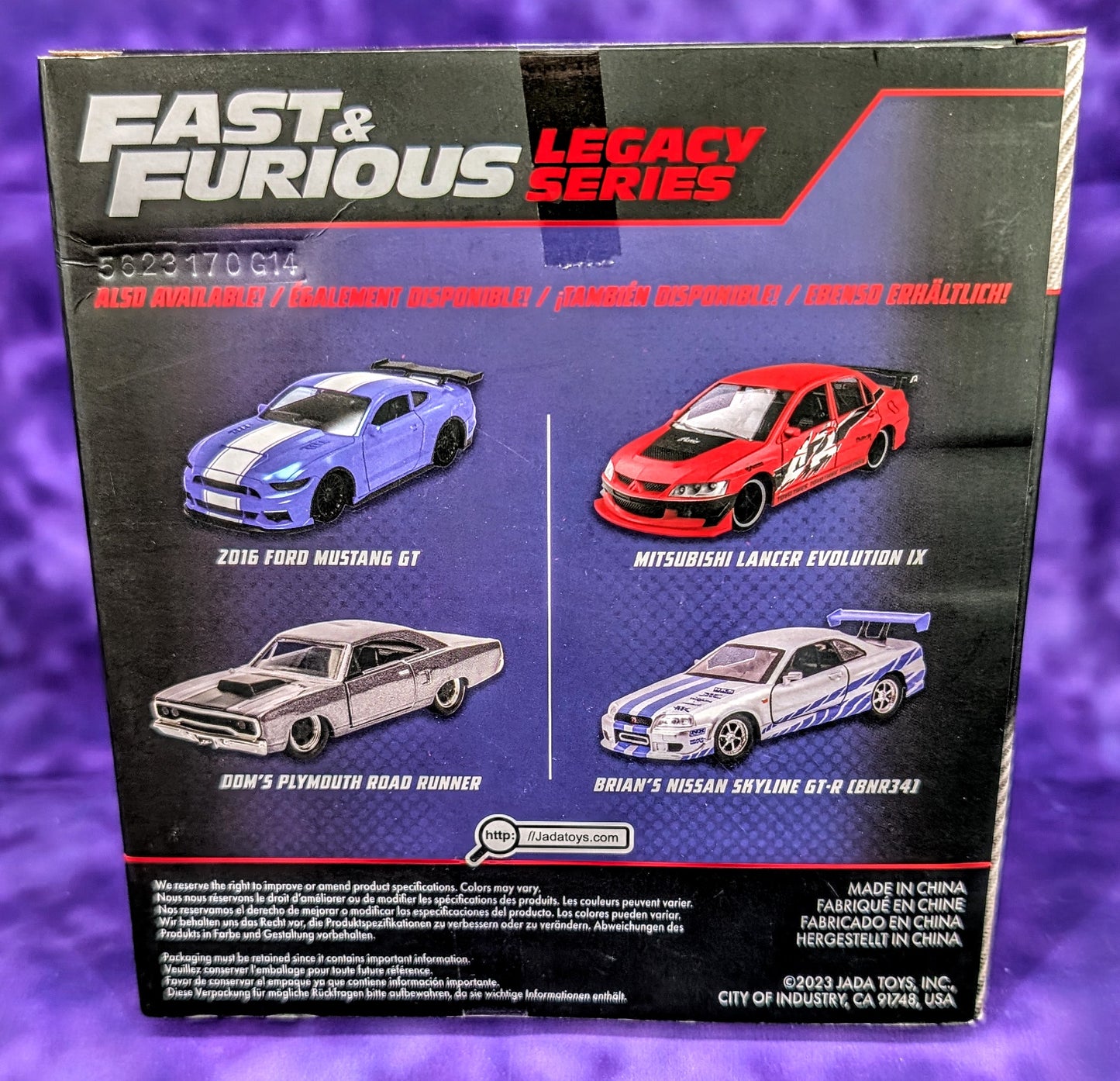 Jada 1:32 Fast & Furious Legacy Series Mitsubishi Lancer Evolution IX & Brian's Nissan Skyline GT-R (BNR34) Twin Pack