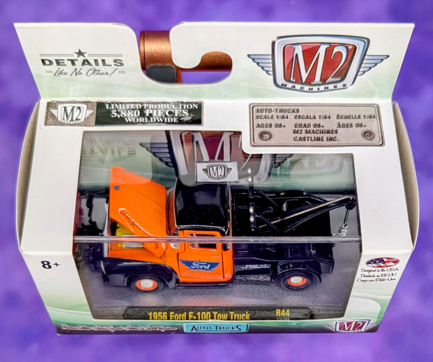 M2 Machines 1956 Ford E-100 Tow Truck - R44 17-54